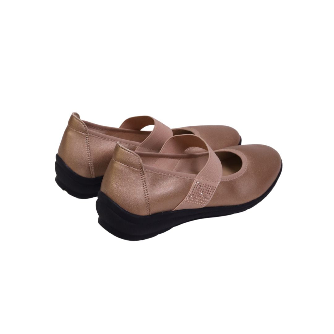 LY3960 Elastic Strap Flat Shoes