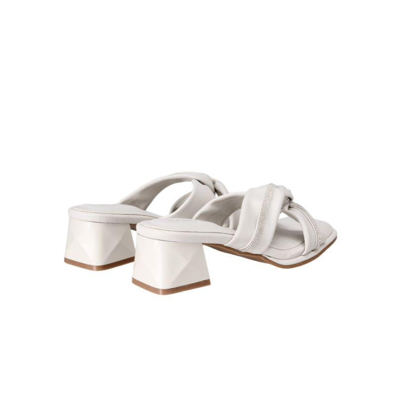 YYF4009 Tracce Crystal Twist Heeled Sandals