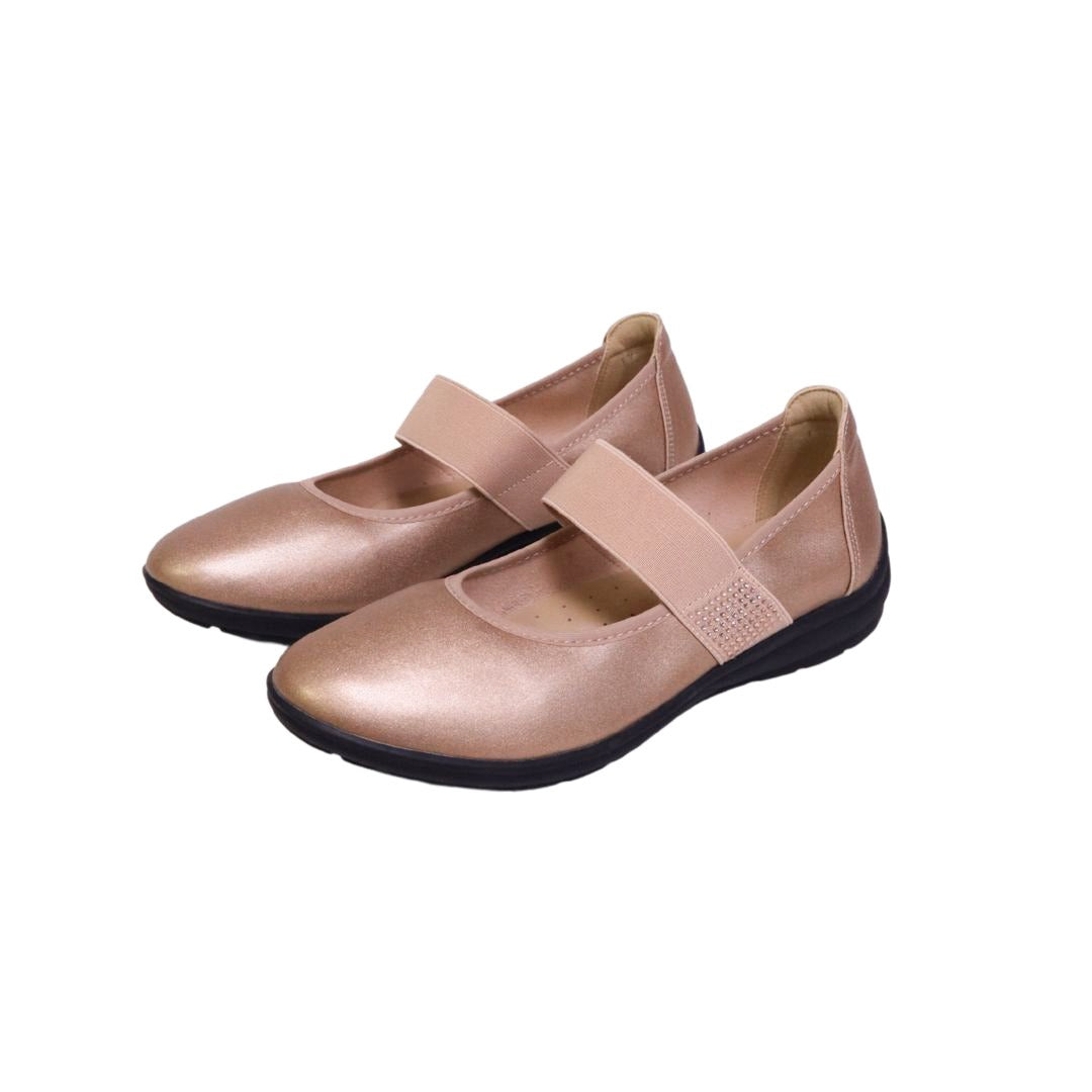 LY3960 Elastic Strap Flat Shoes