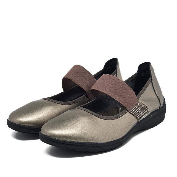 LY3960 Elastic Strap Flat Shoes