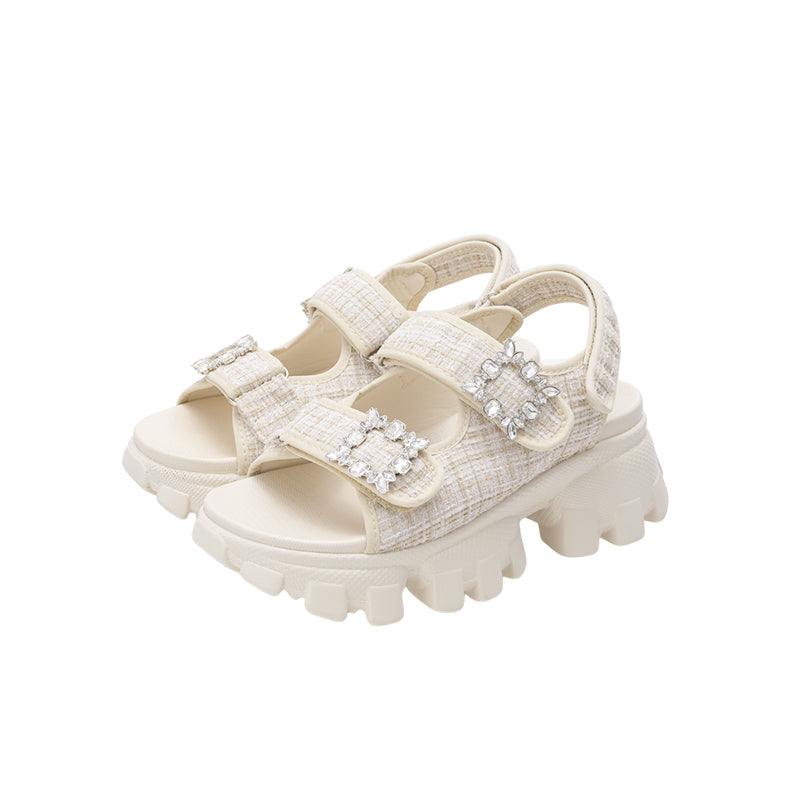 BT1041 Platform Velcro Strap Chunky Sandals