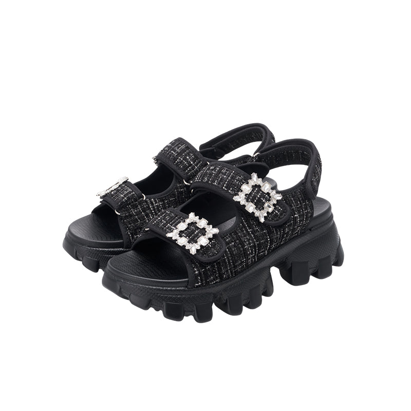 BT1041 Platform Velcro Strap Chunky Sandals