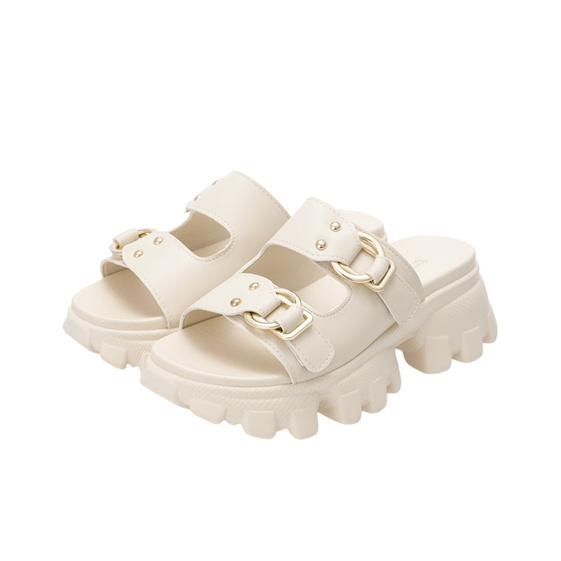 BT1042 Platform Chunky Slip On Sandals