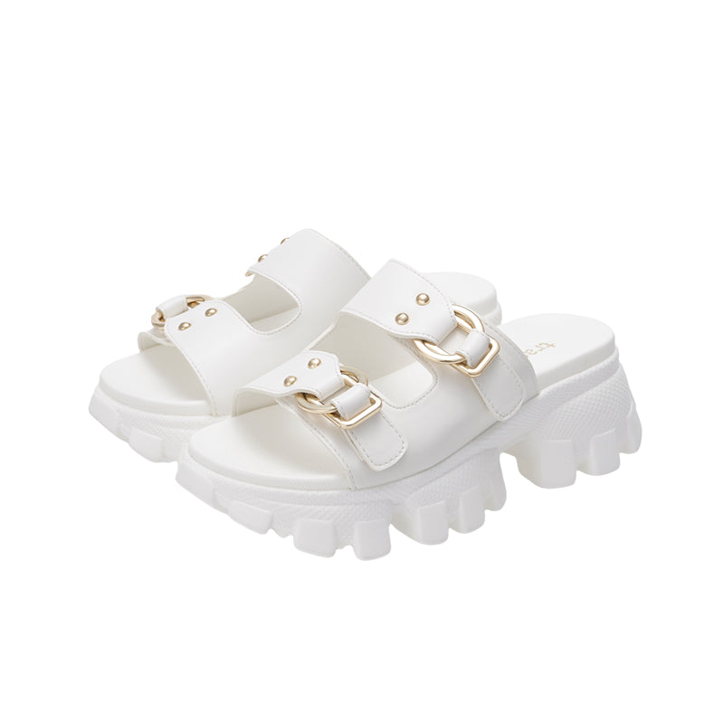 BT1042 Platform Chunky Slip On Sandals