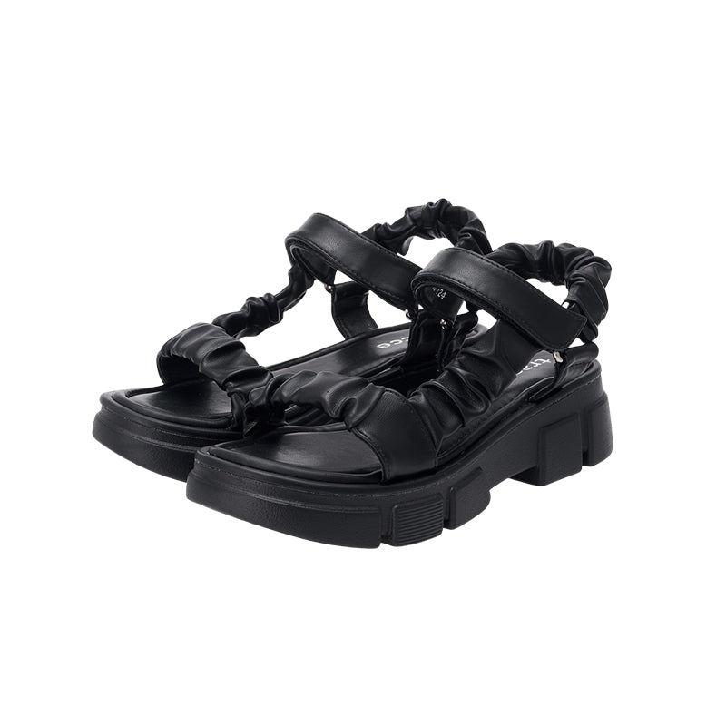 TF8002 Gathered Strap Platform Sandals