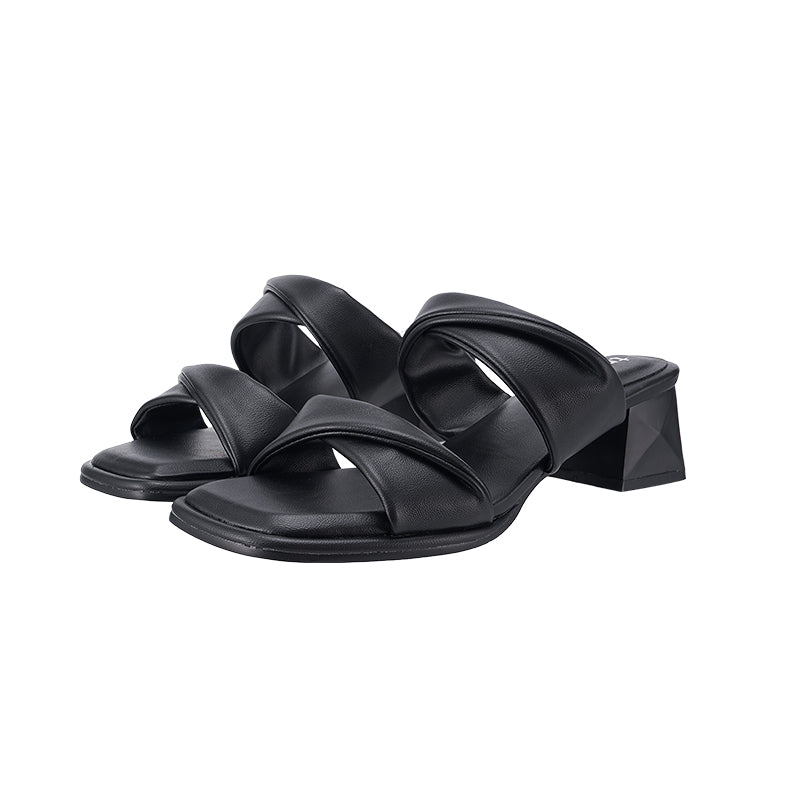 YYF4002 Double Strap Block heel sandals