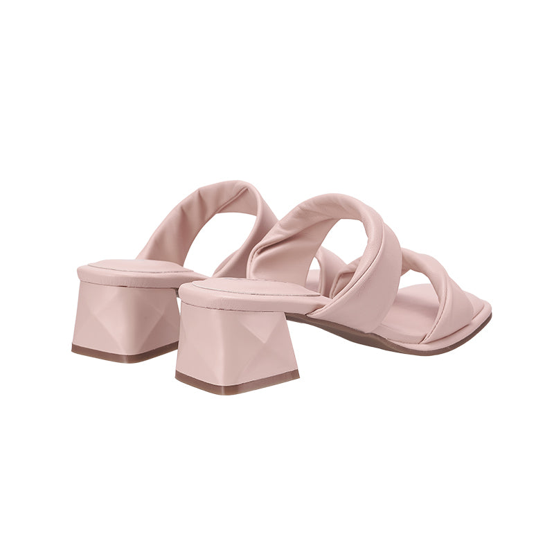 YYF4002 Double Strap Block heel sandals