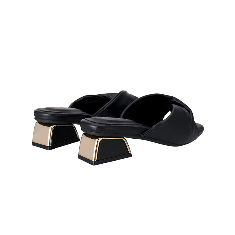YYF4003 Twist Strap Block heel sandals