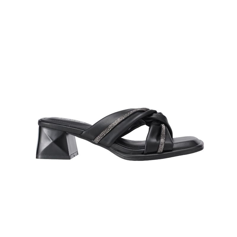 YYF4009 Tracce Crystal Twist Heeled Sandals