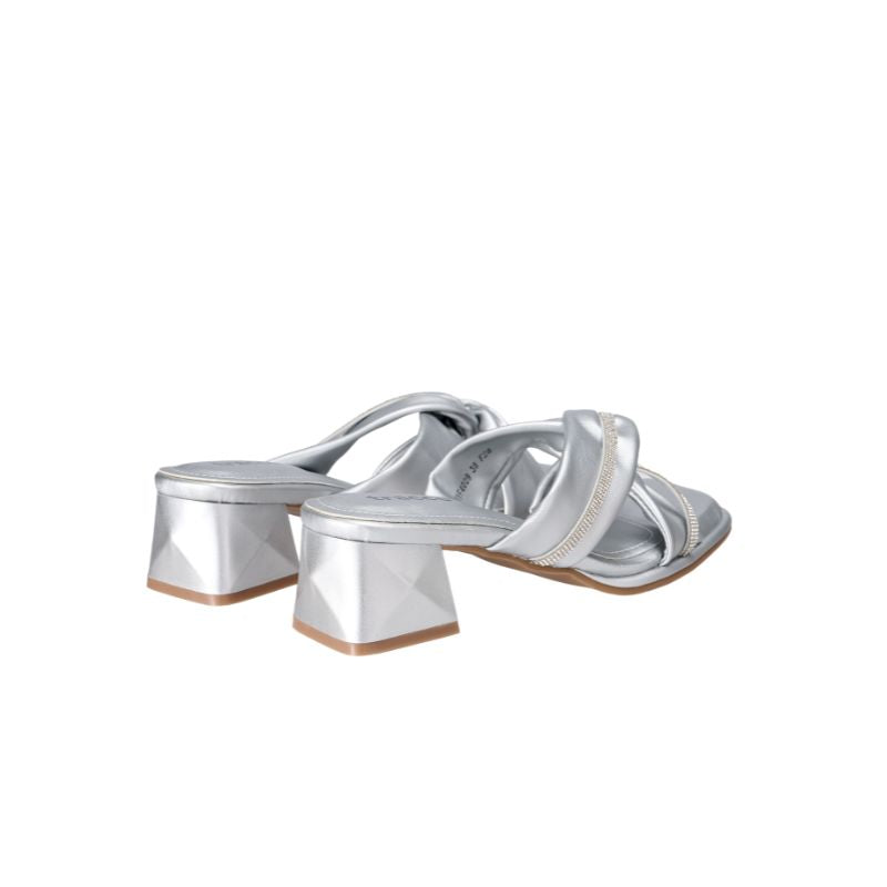 YYF4009 Tracce Crystal Twist Heeled Sandals