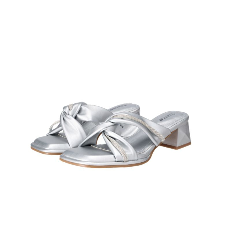 YYF4009 Tracce Crystal Twist Heeled Sandals