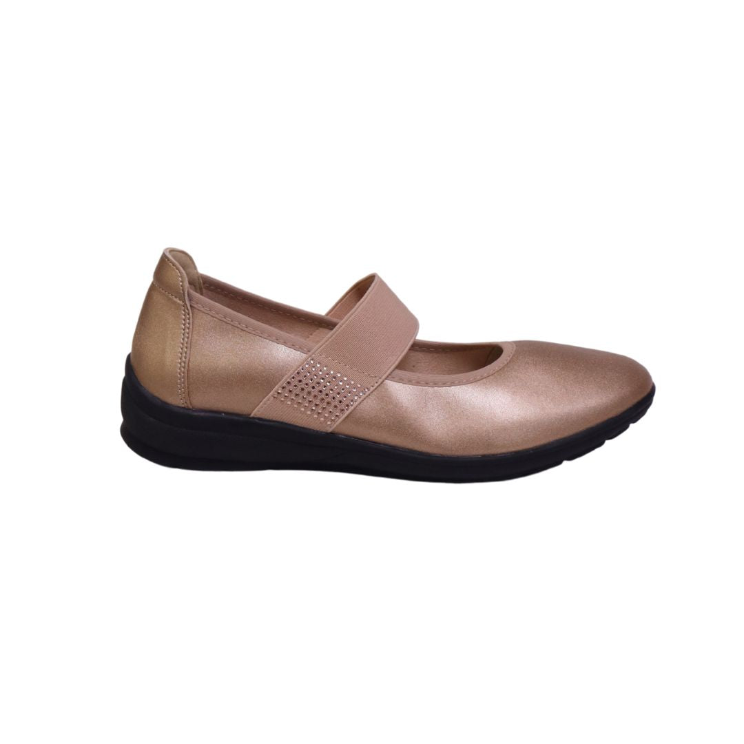 LY3960 Elastic Strap Flat Shoes